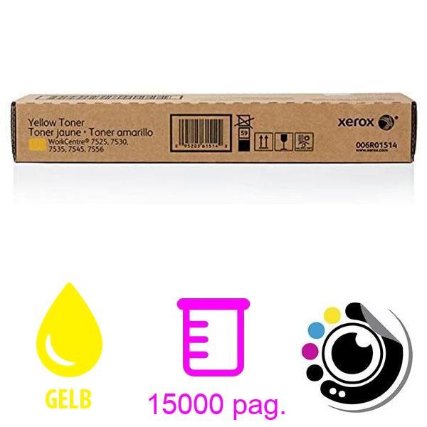 Original Toner Xerox Workcentre 7525 / 7535 / 7545 / 7830 gelb 006r01510